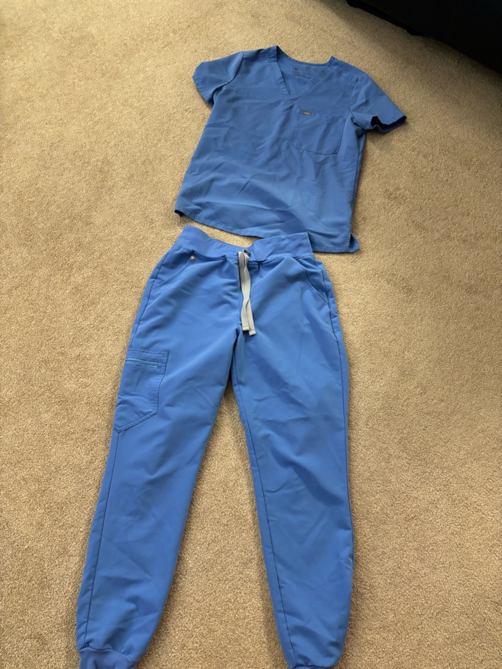 Figs Ceil Blue Scrub Set